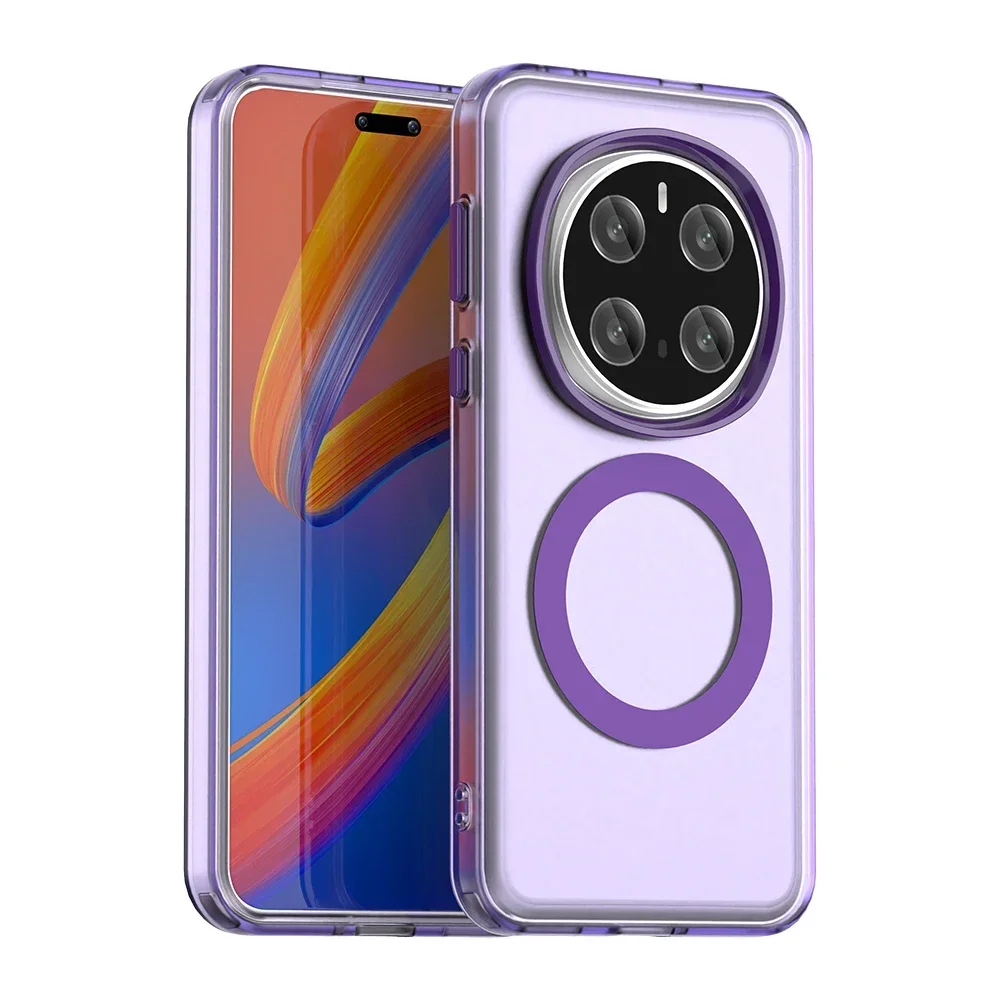 Candy Color Translucent Shockproof Bumper Case with Magnetic Technology