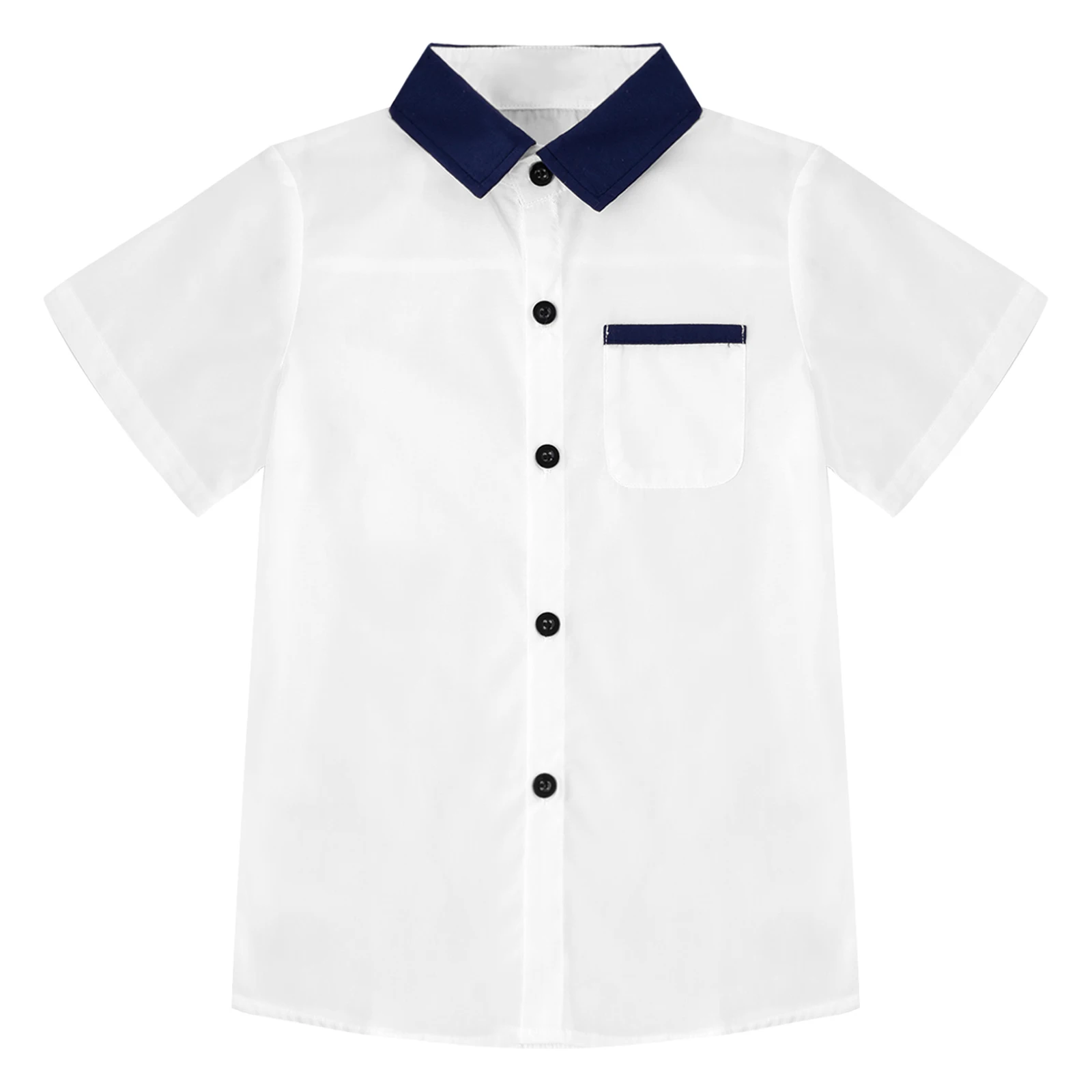 Summer Kids Shirs for Boys Casual Clothing Short Sleeve Turndown Collar Shirt Top 3-12 14 Toddler Boy's Shirts School Tops