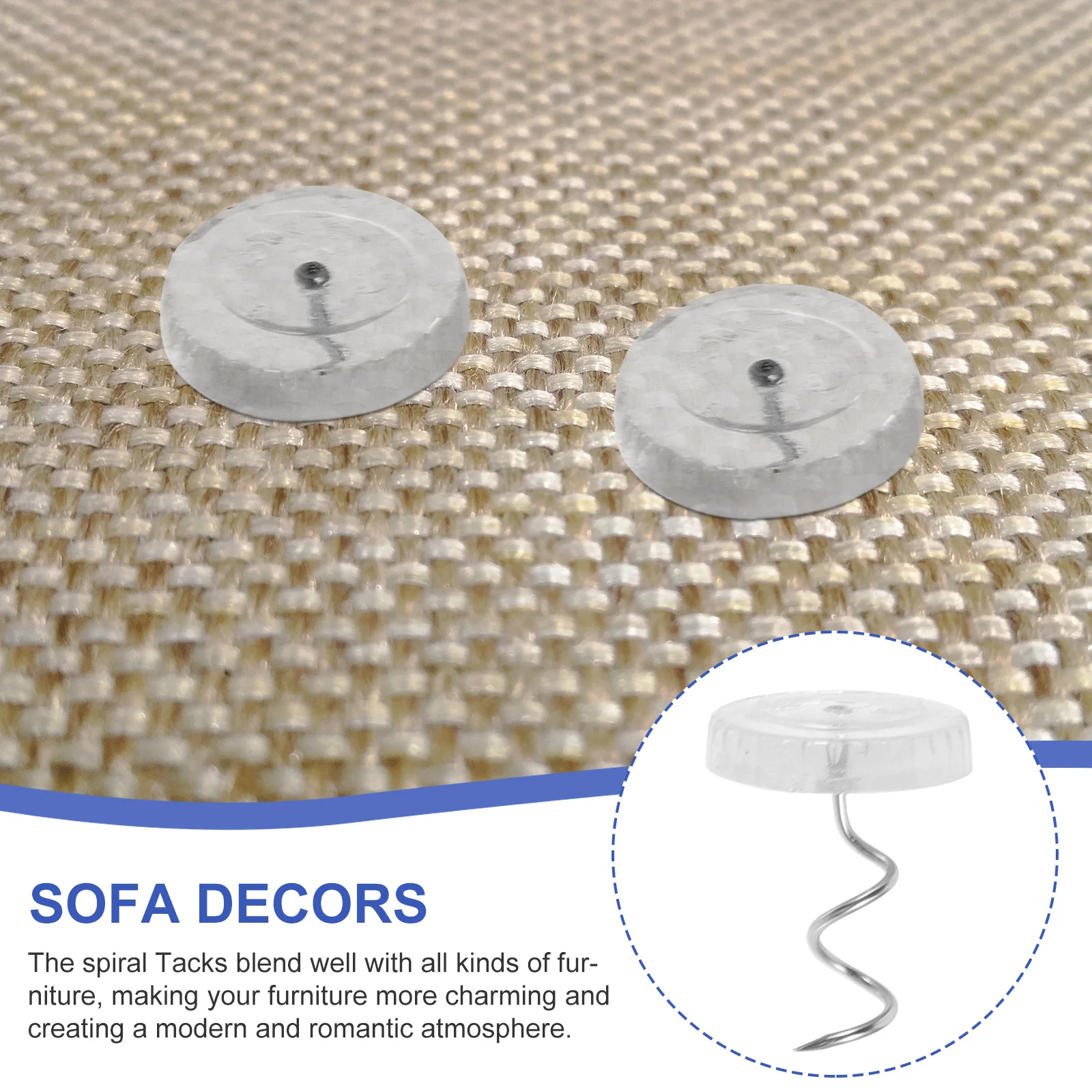 Anti Slip Nails Furniture Tacks Sofa Pins Metal Thumbtacks Spiral Couch Nails Bed Sheet Clips Home Storage Organization 50 Pcs