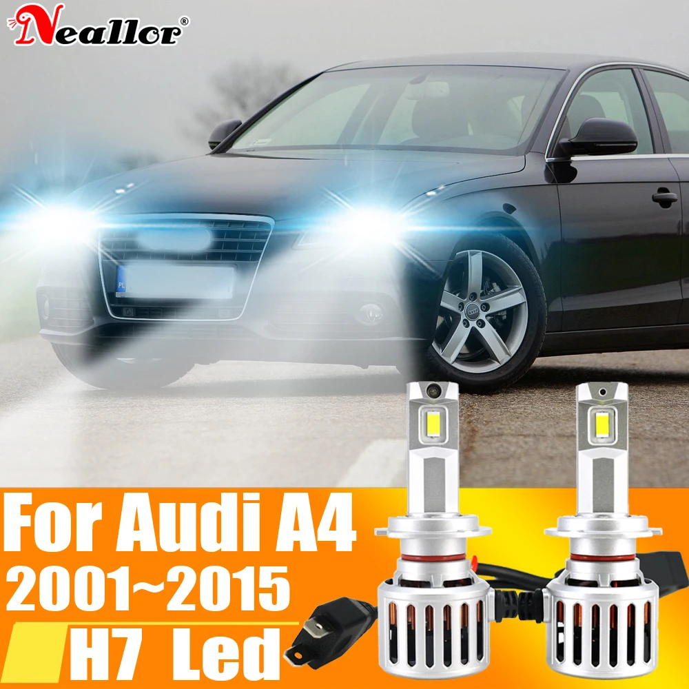 

2 шт., Автомобильные светодиодные лампы H7 12 В 55 Вт для Audi A5 8T 6000 ~ 2008 A4