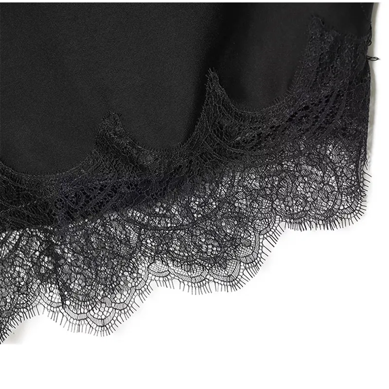 Solid Chic Loose Lace One Shoulder Top