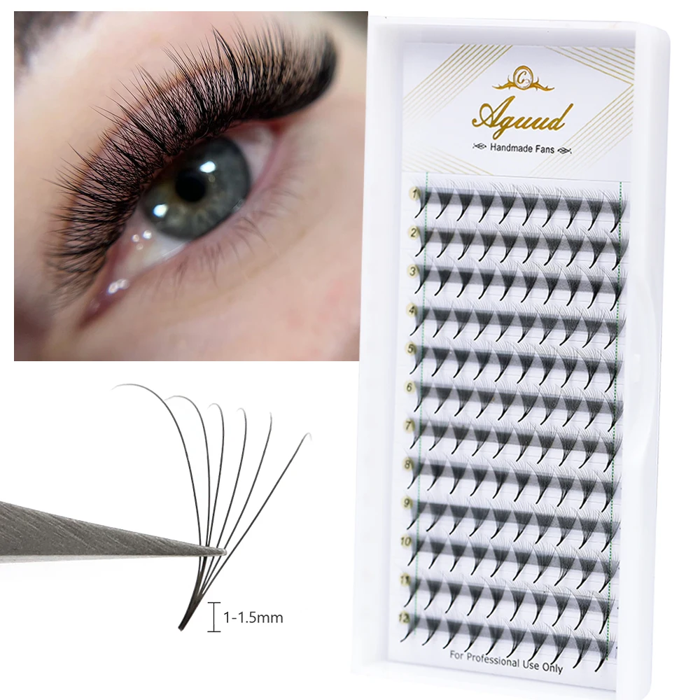 

3D 4D 5D 6D 7D 8D 10D 12D 14D Sharp Narrow Stem Premade Volume Fans Lashes Eyelash Extensions Thin Pointy Base Russian Fans Lash