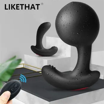 Inflatable Anal Plug Wireless Remote Control Pump Prostate Massage Vibrator Expansion Vibrating Anal Sex Toys For Men Woman 2