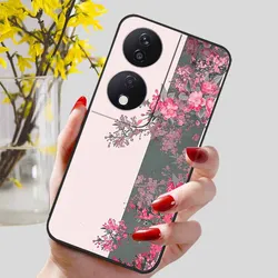 Elegant Landscape Design Silicone TPU Phone Case - Soft and Durable Bumper Cover for Honor 90 Smart (R04.CH.1)