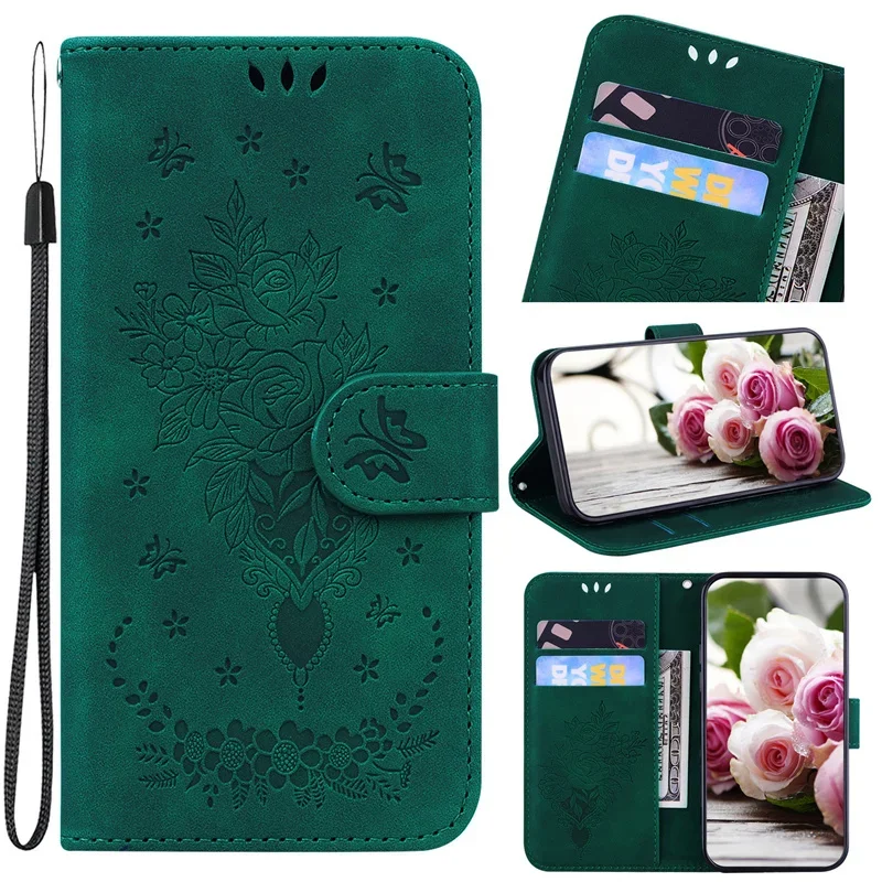 Geometric Textile Pattern Magnetic Wallet Leather Phone Case Cover
