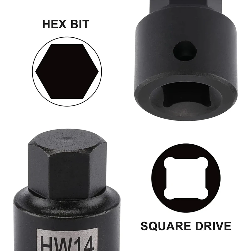 A24F-3/8인치 드라이브 로우 프로파일 임팩트 육각 드라이버 세트 16개 SAE/미터법 1/4-3/4인치 6-19Mm Cr-Mo 강철