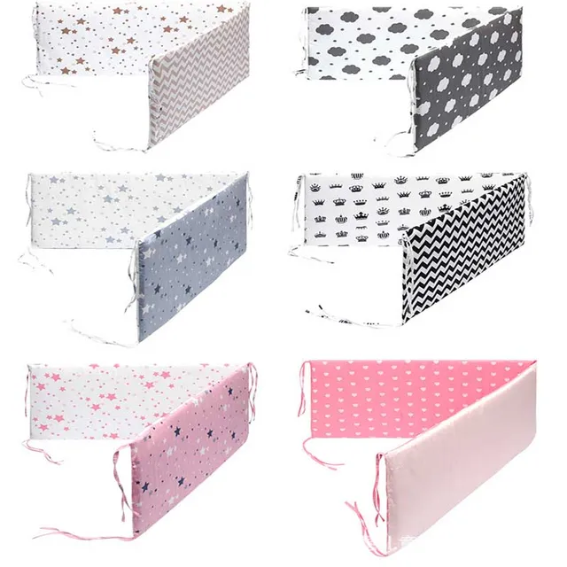 barriere de lit pour nouveau-né, Protection imprimée pour bébé, en coton – Image 2