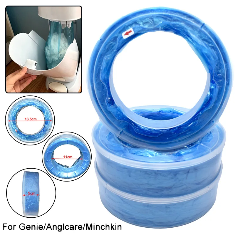 Diaper Pail Refills 1/2/10pcs Diaper Pail Refills Bags For Genie Diaper Trash Compatible with Minchkin Angelcare Bucket Replacement Bag