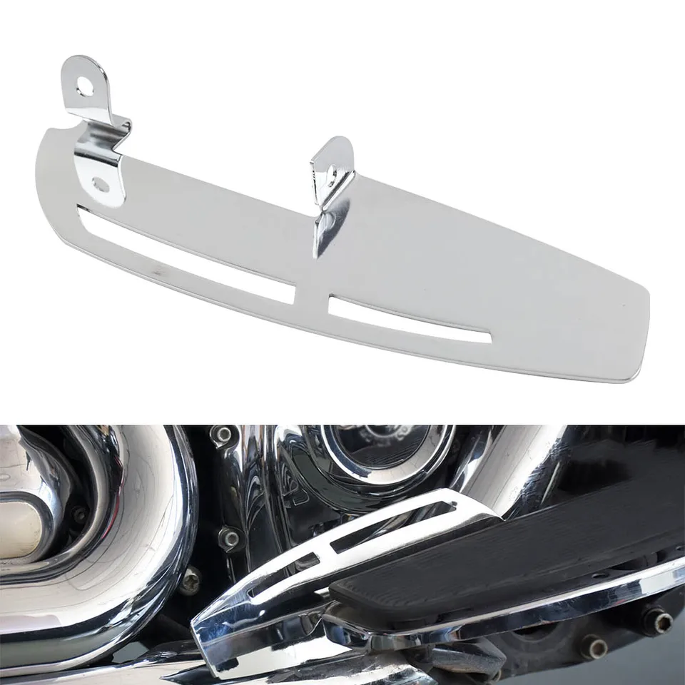 HDBUBALUS Chrome Heel Guard – Front Floorboard – For Harley Touring Road King Street Glide – Right Side