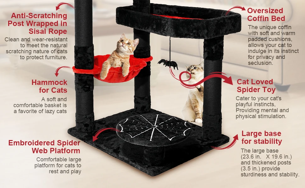 black cat tree