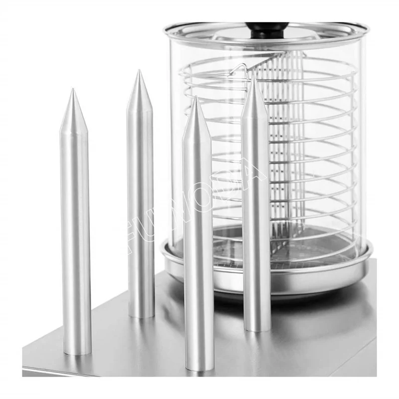 Commercial Stainless Steel Electric Hot Dog Roller Grill Machine With 4 Bun Warmer Stick