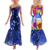 2024 Latest Dress Barbies Casual Fashion Clothing Handmade Sequin Skirt Suitable For 30cm Doll Accessories Diy Gift (Free Heels) 3