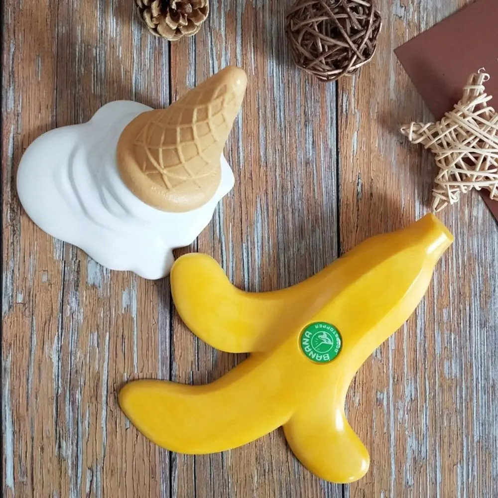Without Punching Banana Door Stop Decorative Floor Protection Ice Cream Gate Stopper Plastic Floor Stoppers Door Wedge Home