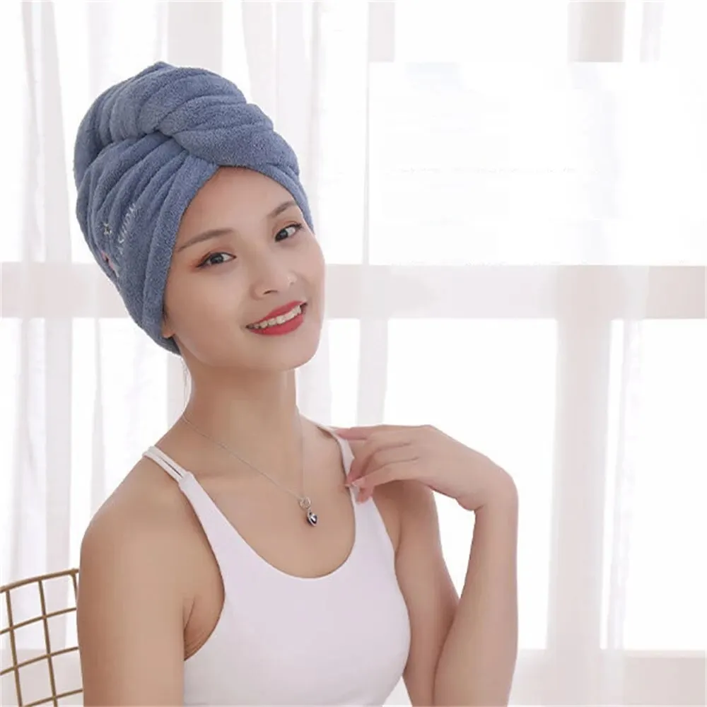 Rapid Dry Microfiber Towel for Hair Anti Frizz Dry Hair Towel Quick Towels for Girls Beach Shower Cap microfiber towel