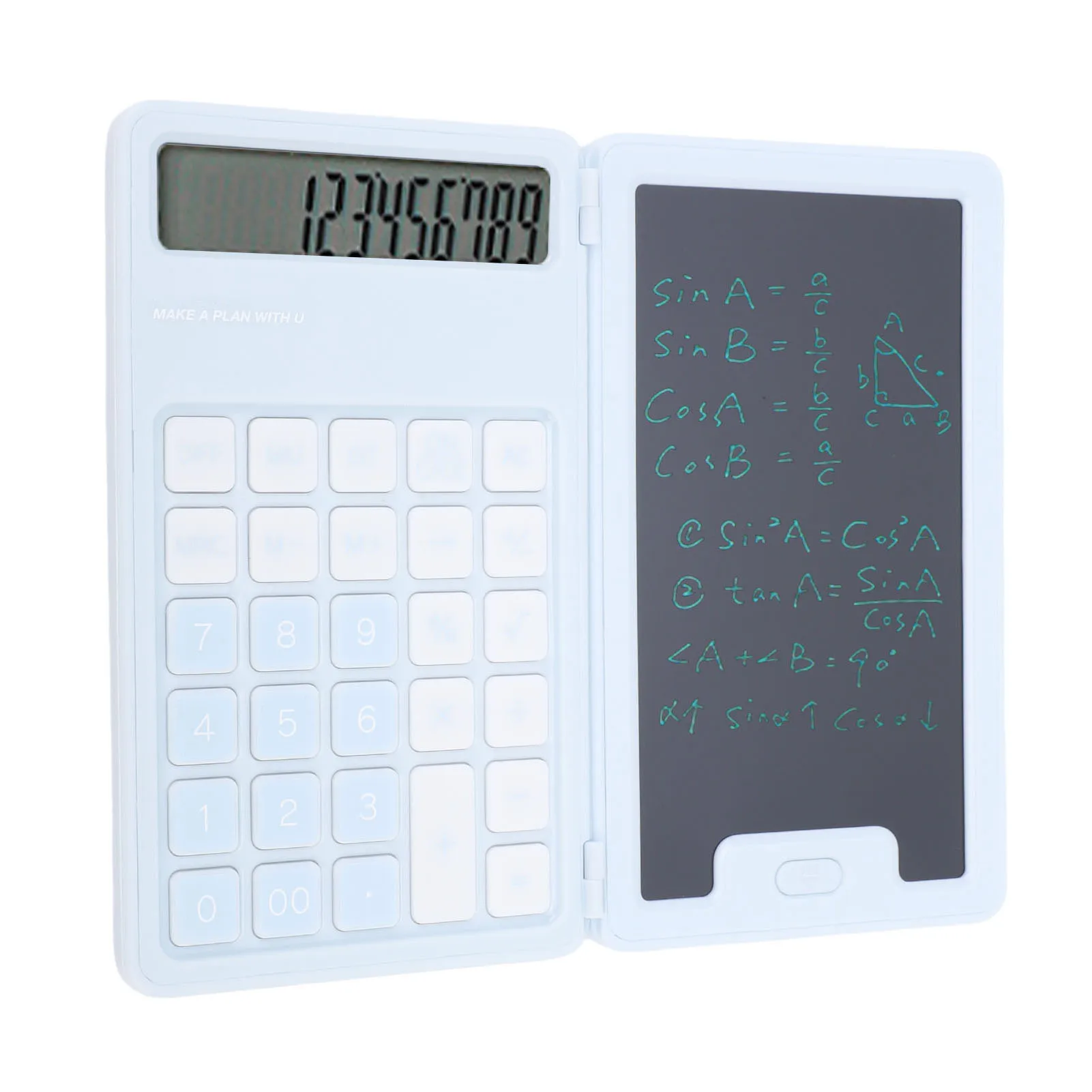 Handwritten Calculator LCD Screen Notepad 12 Big Buttons Portable Calculator for Business School Home Work Space LCD Calculator