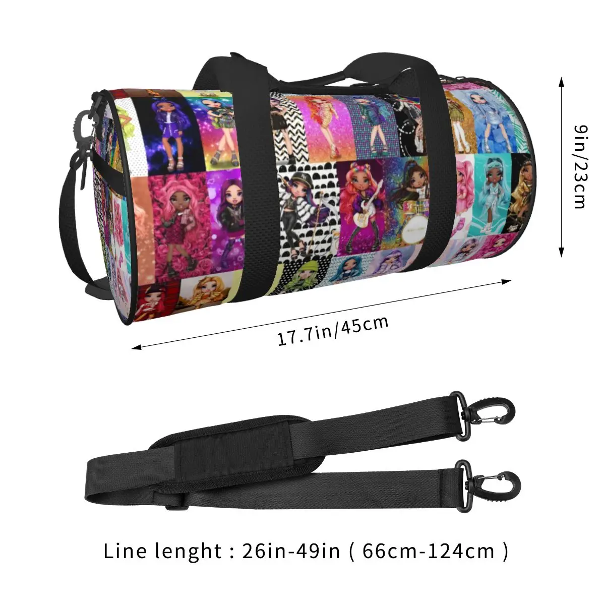 Rainbow High Gym Bag Kawaii Girl Waterproof Sports Bags Large Swimming Design Handbag Novelty Fitness Bag For Men Women 2