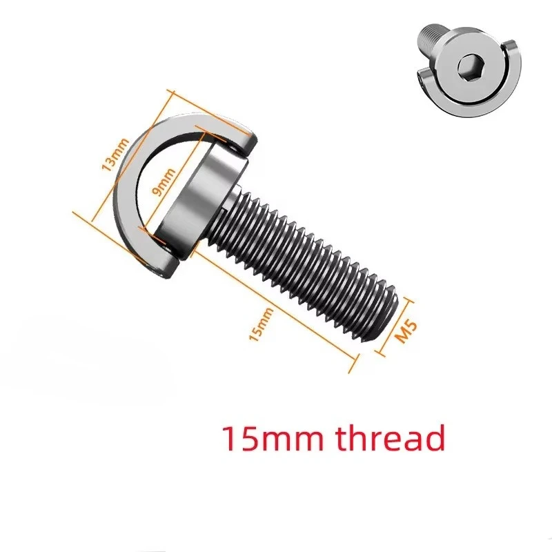M5 19mm or 15mm Threaded Stainless Steel Foldable D Ring Screw Adapter For DJI for Gopro Insta360 Tripod Monopod Baseplate camera accessories