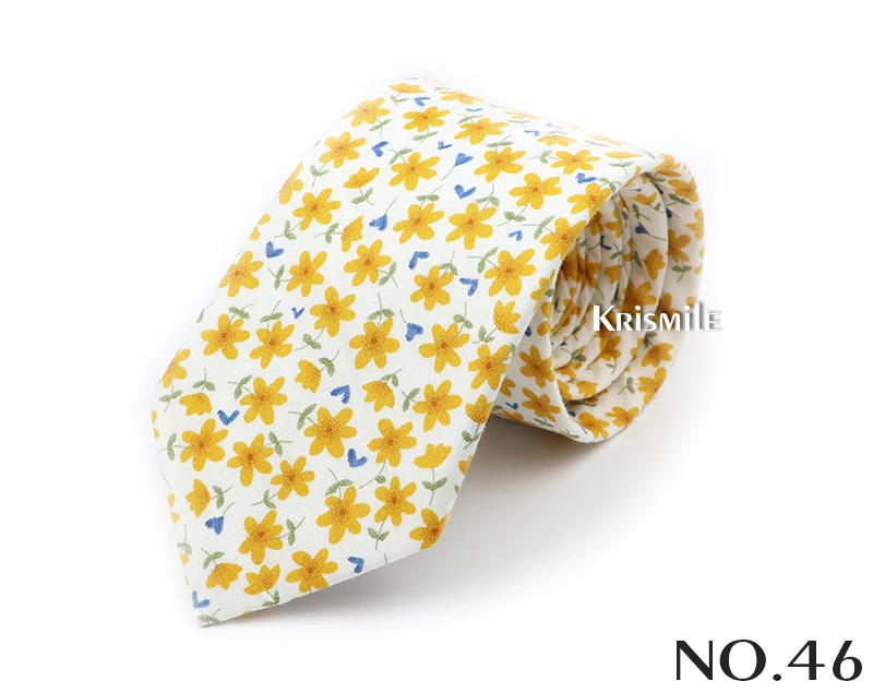 47 Styles Floral Ties For Men Women Elegant Beautiful Flower Printed Necktie Narrow Skinny Cravat Fit Wedding Party Workplace