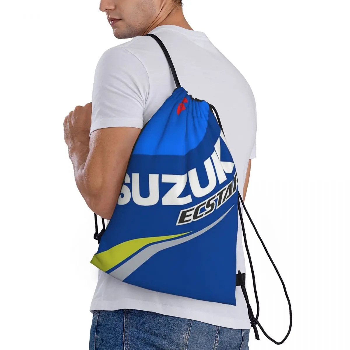 Drawstring bag Storage Portable Handbags TEAM SUZUKI ECSTAR Grocery Shopping Shoulder bags foldable Travel Bag 2