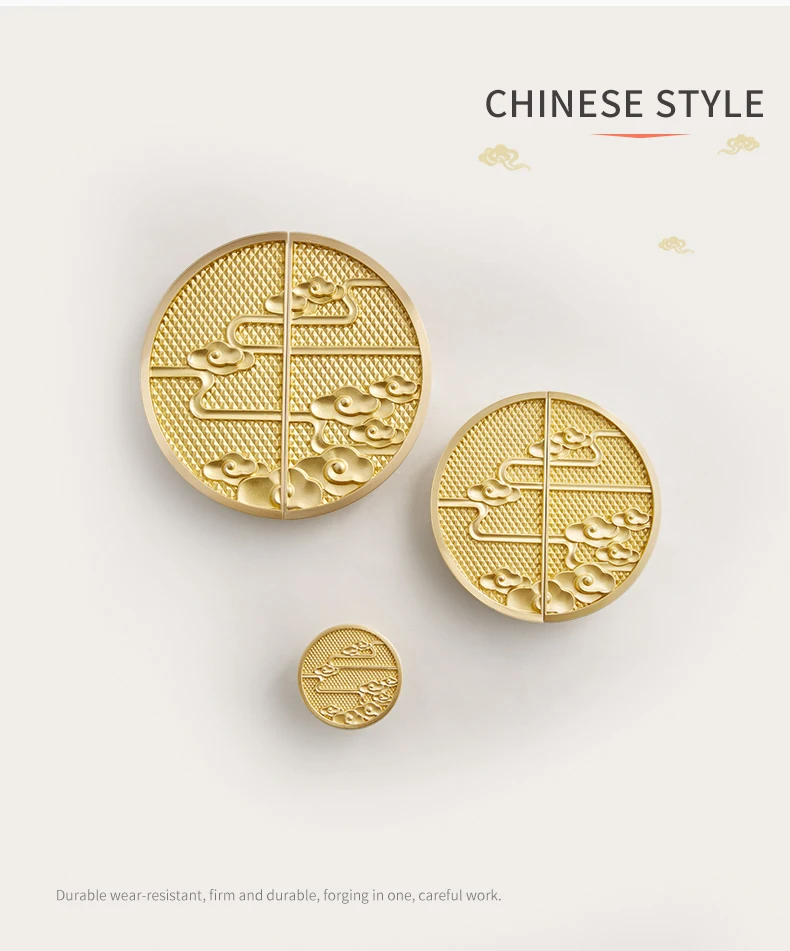 decorative chinese drawer knob brass dragon phoenix design