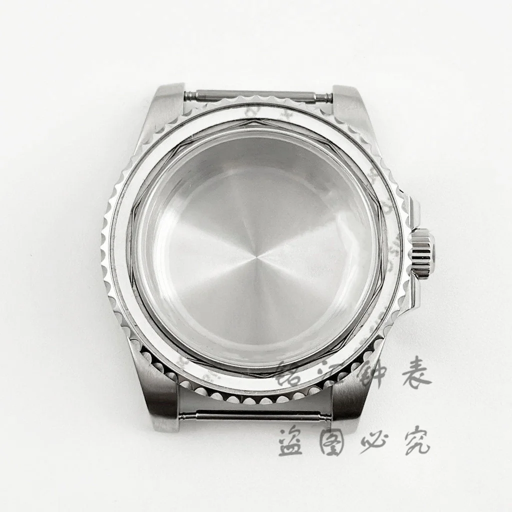 High-Quality 40MM GMT Watch Case with Aluminum Bezel, Stainless Steel Finish