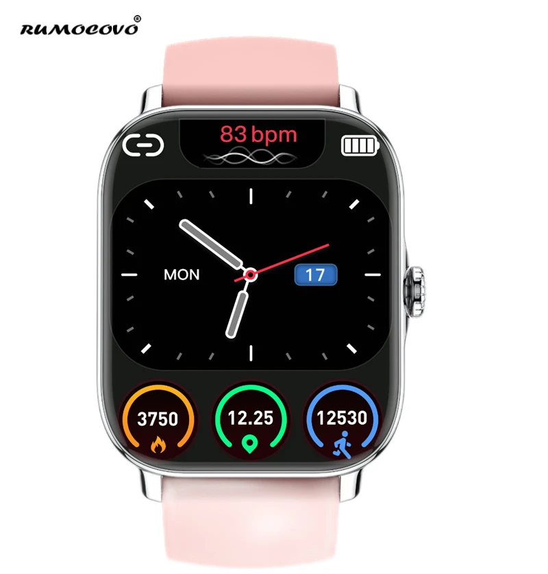 

RUMOCOVO® Smart Watch P72 Men 1.91inch Bluetooth Call Voice Assistant Heart Rate Health Monitoring Women Sports Smartwatch