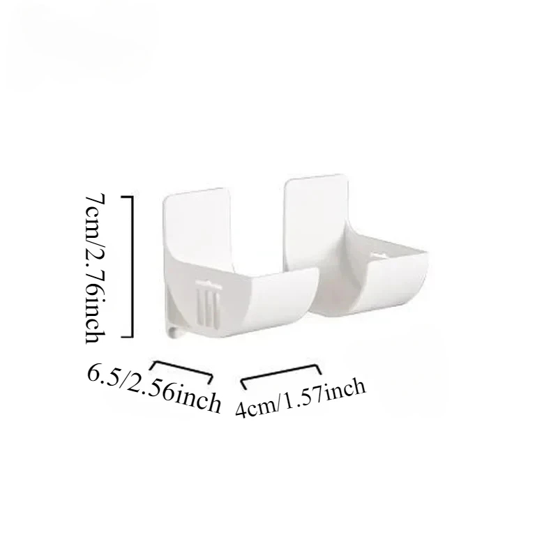 2/4pcs Wall Mounted No Hole Storage Tray Refrigerator Side Organizer Kitchen Shelf Cling Film Trash Bag Organizer 2