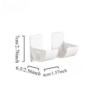 2/4pcs Wall Mounted No Hole Storage Tray Refrigerator Side Organizer Kitchen Shelf Cling Film Trash Bag Organizer 2