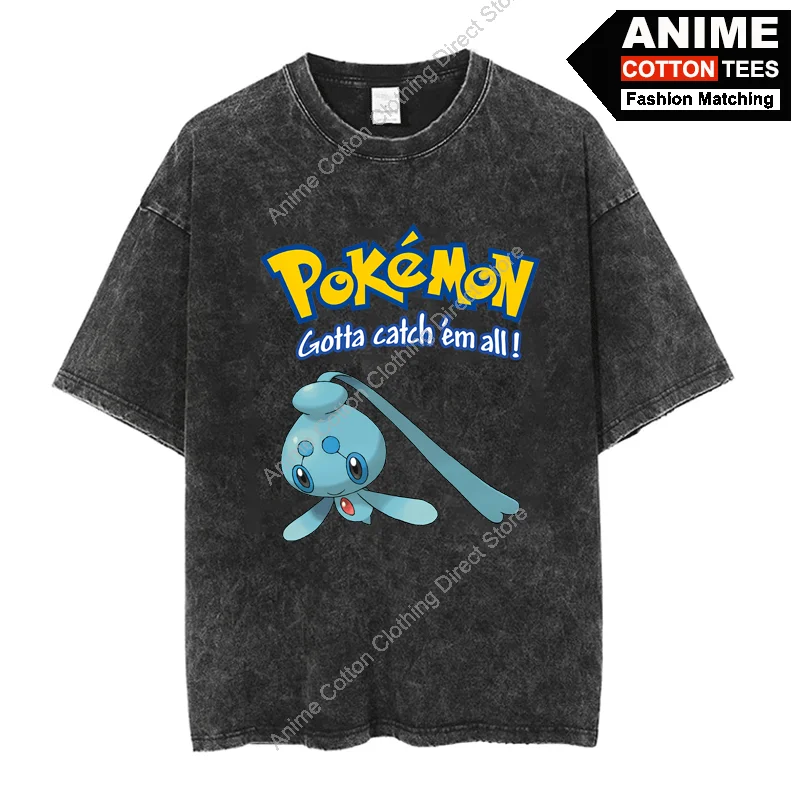 

Pokémon Phione T Shirt Cartoon Anime Pokemon Cute Elf Print Clothes Y2k Harajuku Casual Unisex Oversized T-shirt Cotton Tees