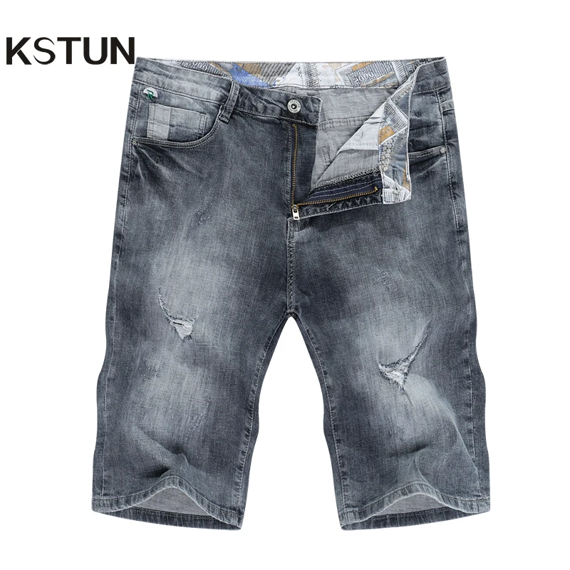 Ripped Denim Shorts Men 2022 Summer New Hip Hop Distressed Men's Shorts