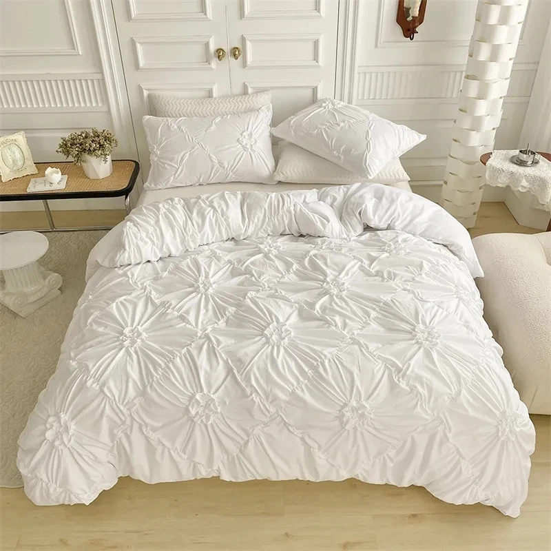 

Household finished duvet cover pleated down duvet cover set