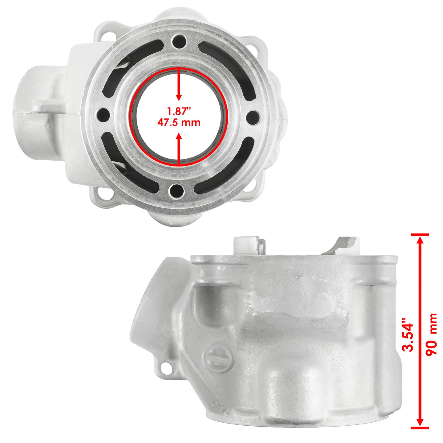 ߸ YZ85 2002-2018  Ǹ ǽ  Ŷ ŰƮ,  Ƽ  ׼,  47.5mm, ǰ