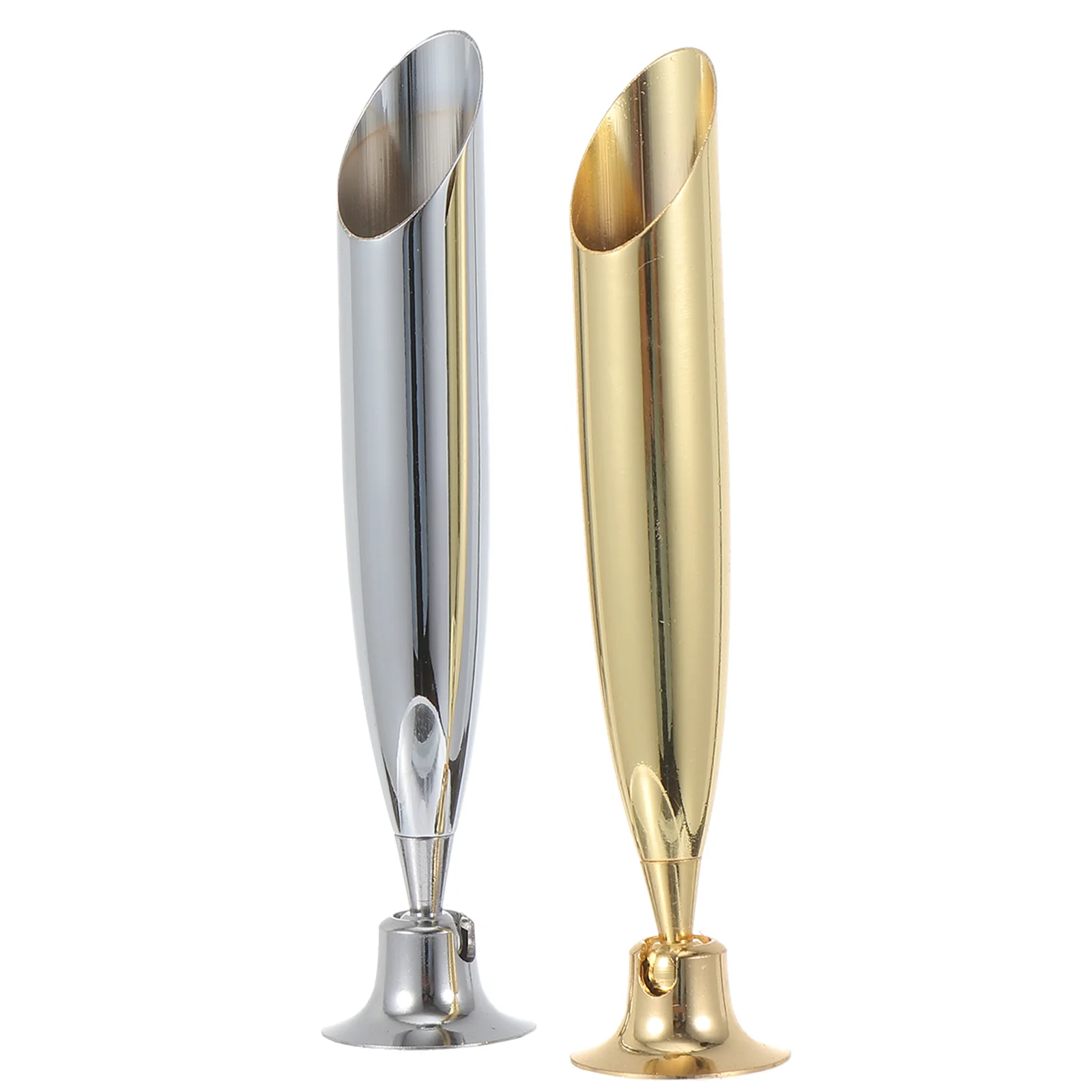 

2pcs Metal Desk Pen Holder, Quill- pen Holder, Desk Pen Funnel Base, Desktop Stand Holder for Home Office Hotel