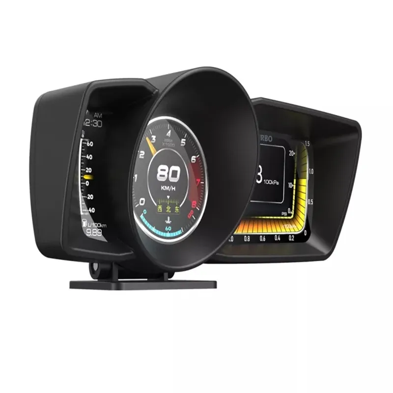 Car HUD Multi-Function Dashboard Head Up Display OBD2+GPS Smart Speedometer Auto Gauge Alarm System Turbo Boost.A600 AP-7