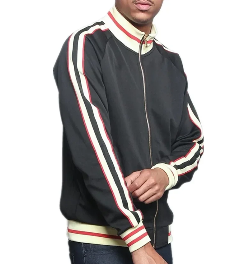 Striped Baseball Jacket Casual Men's Autumn/winter Sweatshirt Cardigan Sporty Elegant Style