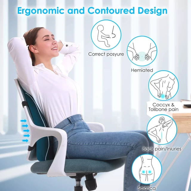 Chair Pillow Orthopedic Back Support Lumbar Cushion Best Premium Office  Memory Foam Pillow Ergonomic Relieve Low Back Pain - Seat Supports -  AliExpress