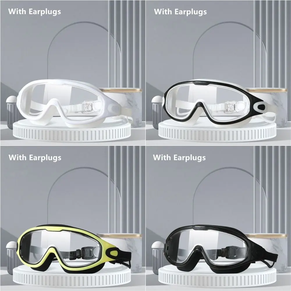 Fashion Waterproof Anti-UV Wide Vision Big Frame Silicone Diving Eyewear Swimming Glasses Swim Eyewear Swimming Goggles