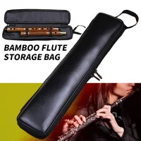 31-54cm Flute Storage Bag PU Leather Portable Bamboo Flute Protection Storage Bag Flute Musical Instrument Case Accessory 2