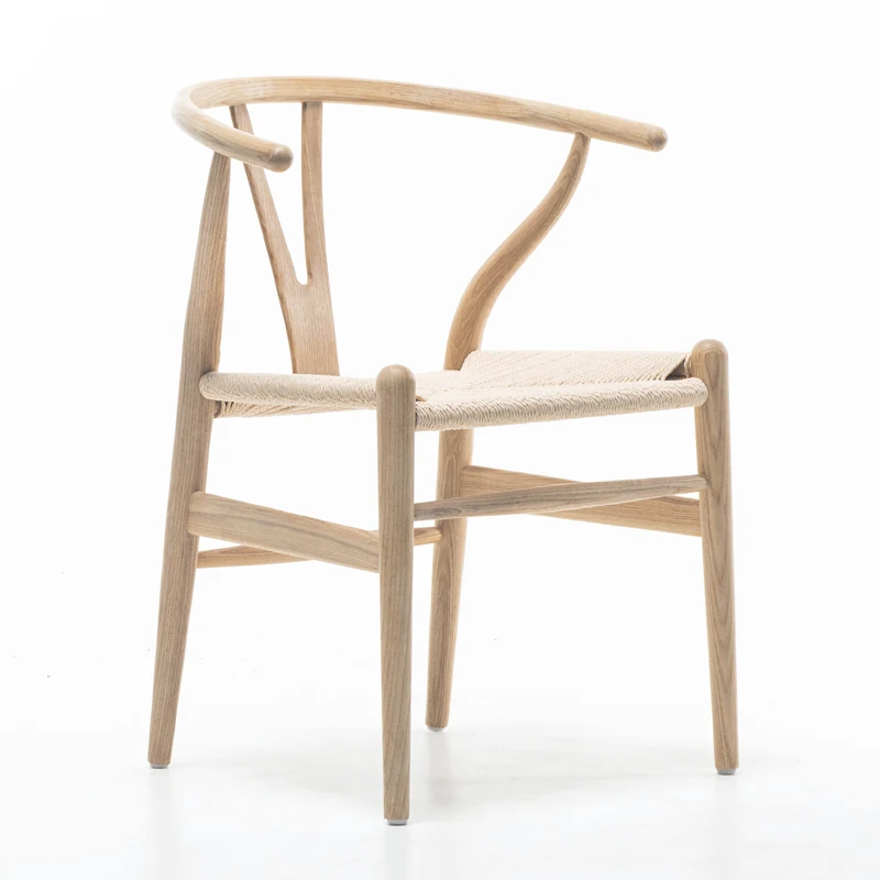 Modern Dining Chair Oak Wood Oil Finish Natural/Black/Walnut/Honey/Chestnut Wooden Armchair Design For Kitchen Dining Room