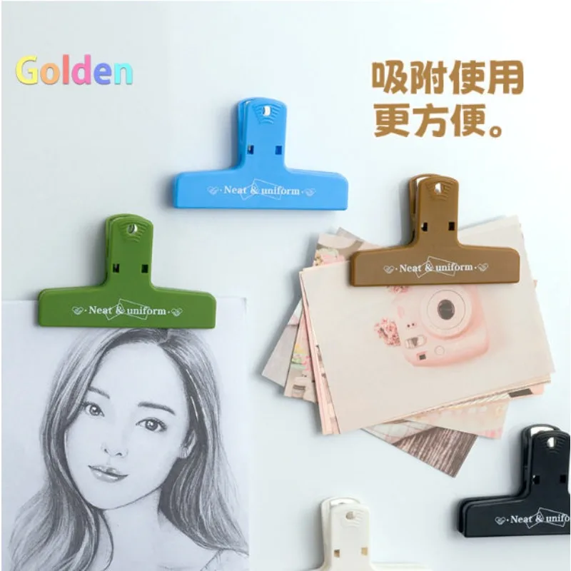5PC 빈티지 플라스틱 자석 사진 클립 세트 휴대용 경량 스크랩북 장식 냉장고 파일 클립