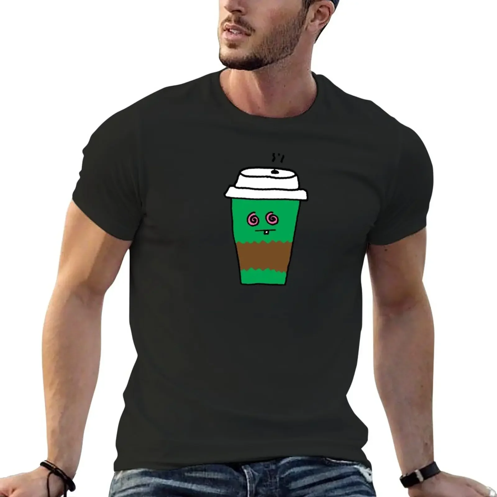 

Caffeinated T-Shirt customizeds cute clothes plus size tops Men's cotton t-shirt