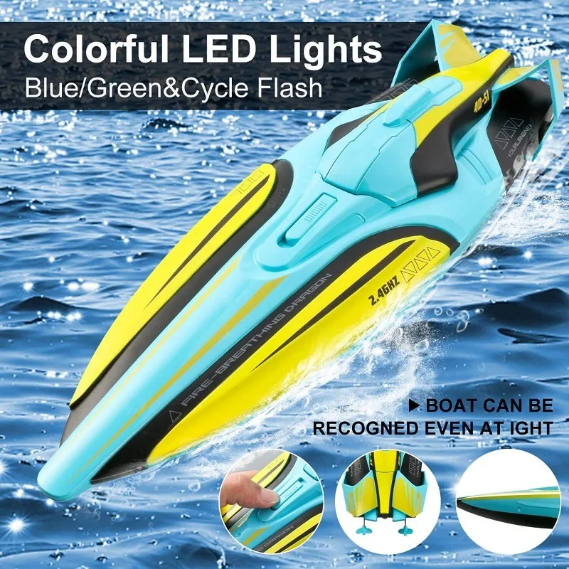 Remote Control Boat Barco S1 RC Boat Wireless Electric Long Endurance High-Speed Racing Boat 2.4G Speedboat Water Model Children Toy