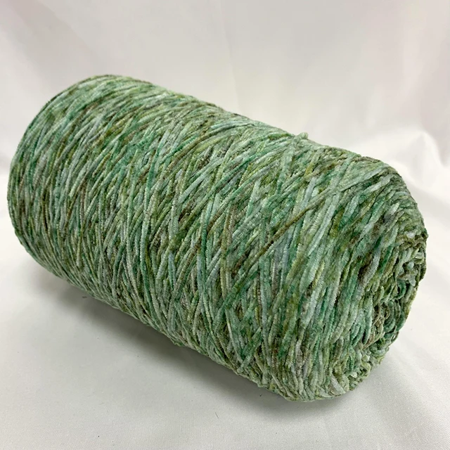 high quality segmental dyeing chenille silk cotton blended yarn