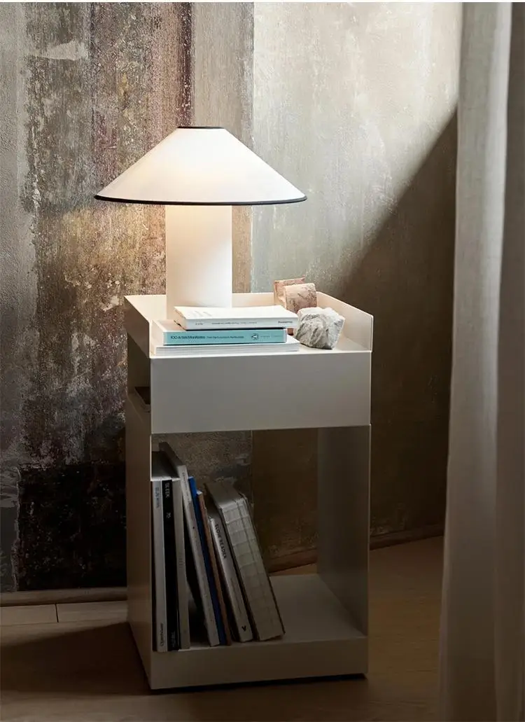 Description Picture 5 of itemNordic Simple Side Table Living Room Sofa Small Side Table Coffee Table Bedroom Iron Bedside Tables Movable Coffee Tables
