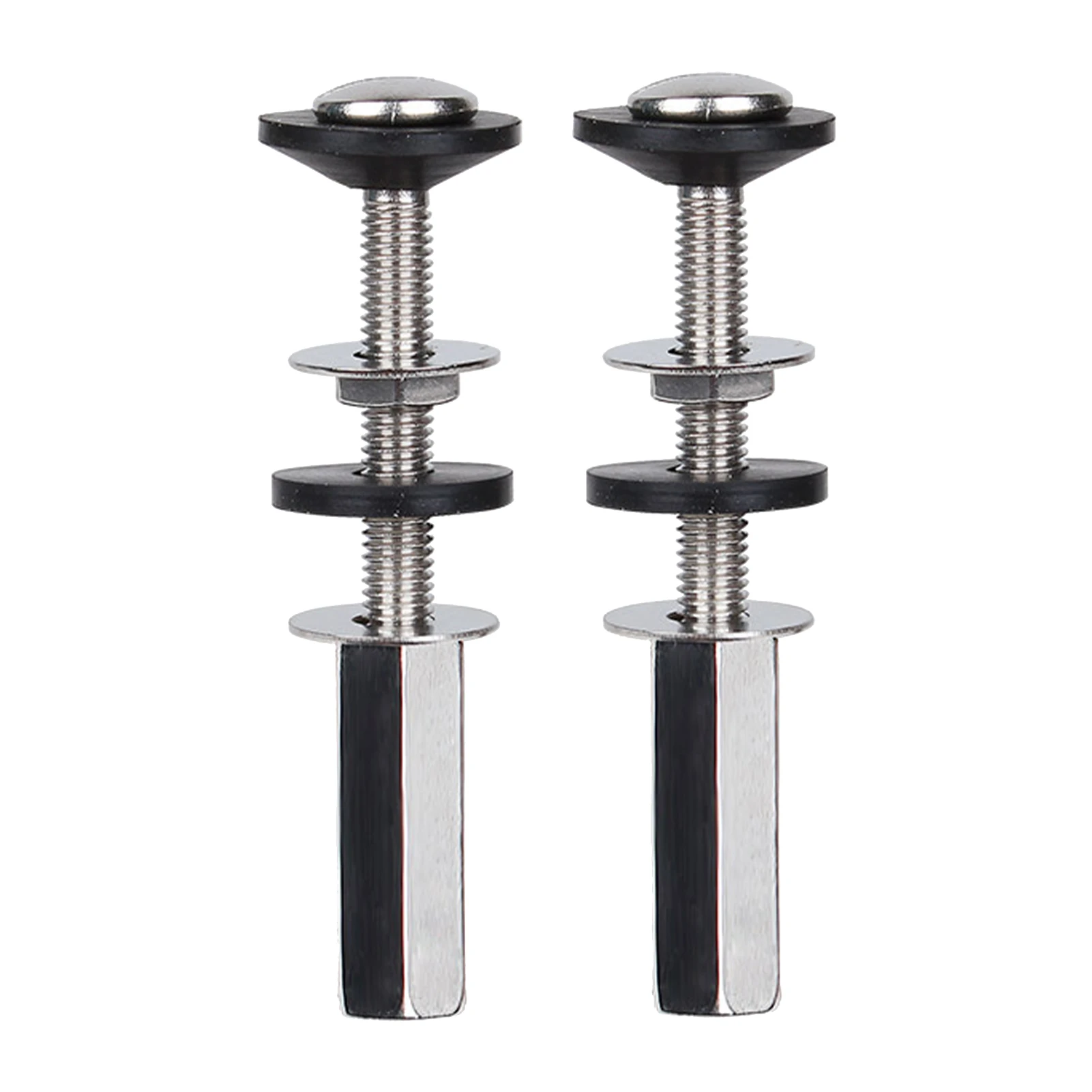 

1pair With Washers Toilet Bolt Kit Screw Stainless Steel Fastening Heavy Duty Easy Install Tank To Bowl Universal Bathroom