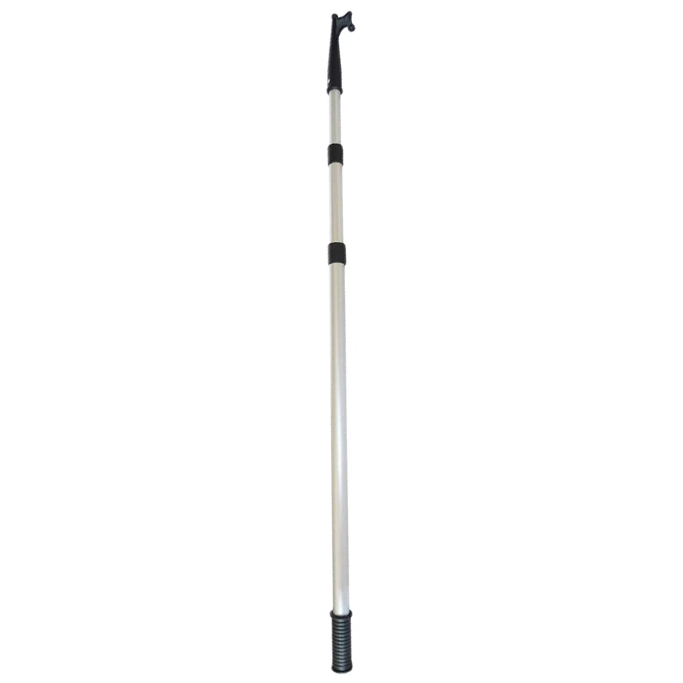 SAN LIKE Gancio Telescopico per Barca, Mezzo Marinaio in Alluminio per l'attracco Accessori per Barche, Telescopico con Perline Luminose intermedi da 64 a 140 cm