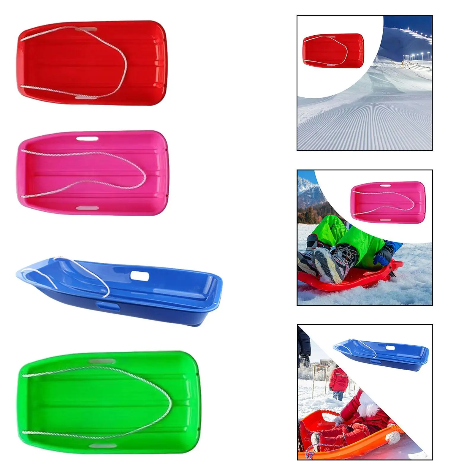Winter Snow Sled for Adults Toboggan Multifunction Snow Toy Sandboard Sled for Lawn Holiday Garden Outdoor Activities