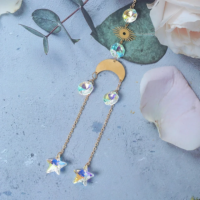 Suncatcher Crystal Octagon Gyöngyök Medál Szivárványos Prisma Windom Lógó Csepp Haragja Autó Báj Kerti Udvari Dekoráció 30 Cm - Image 3