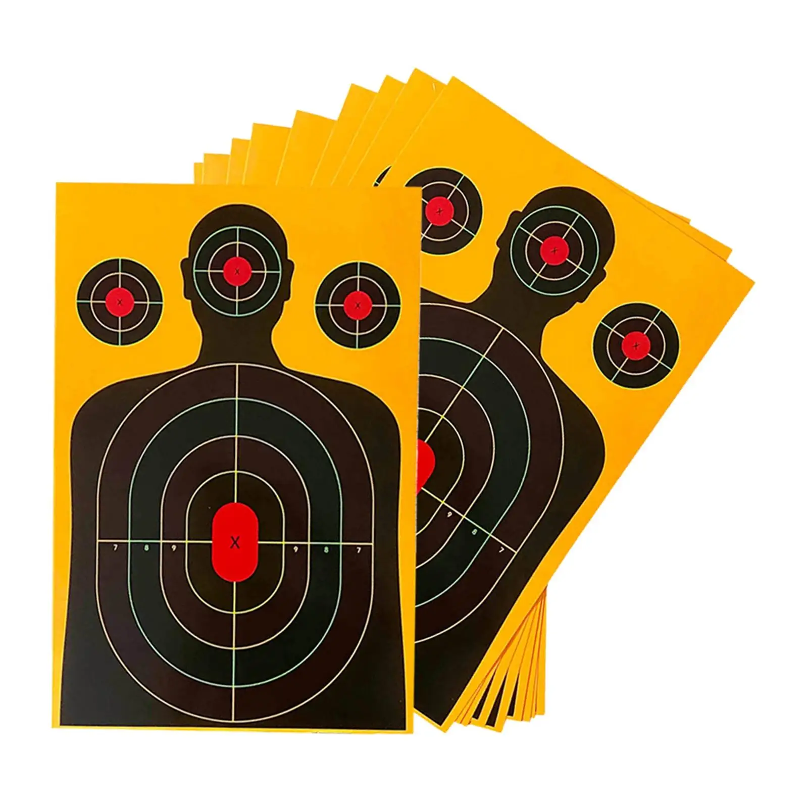 10Pcs Silhouette Target Hunting Silhouette Target Durable Catapults Letter Partition without Stand Target Training Target