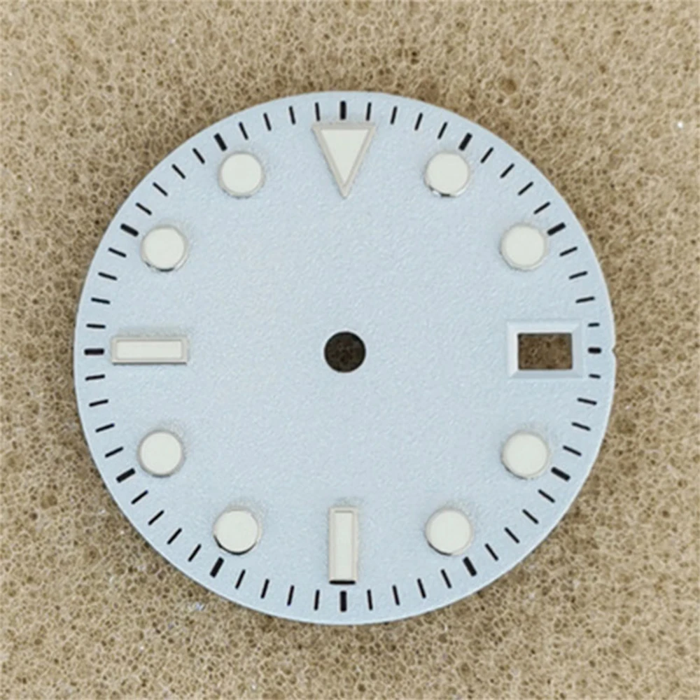 28.5mm Frosted Dial Light Blue/White/Green No Watch Face for NH35/nh36/4R/7S Movement watch dial accessories,watch face accessories